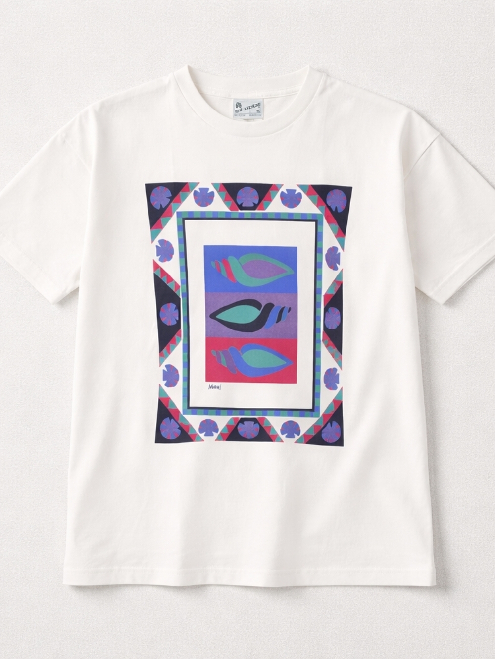 Vintage Sgt Leisure White Graphic Short Sleeve Tee Maui 90s Tube T-Shirt XL